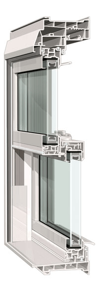 Dual pane Low-E window cross section